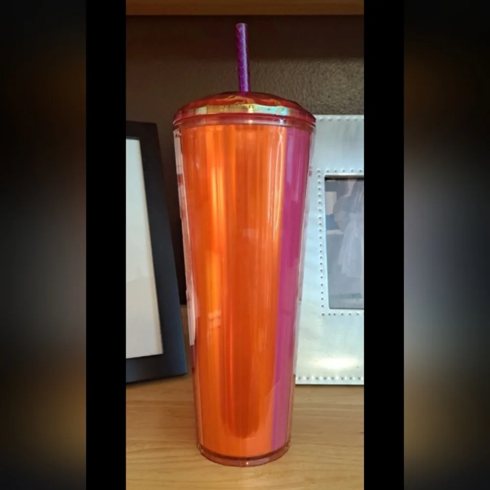 Starbucks-Kaleidoscope Tumbler 24oz (Red-Reflective Color 🎀)